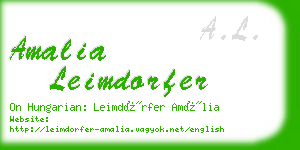 amalia leimdorfer business card
